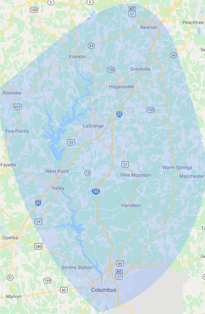 Air Force Heating and Air - Service Area Map