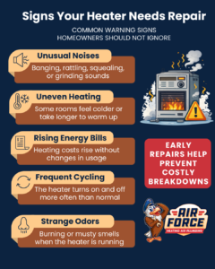 Signs that your heater needs repair infographic